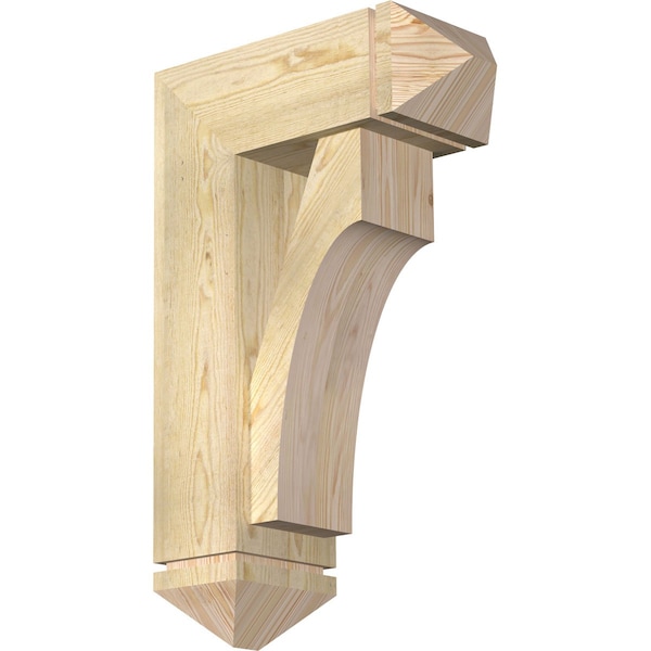 Ekena Millwork Westlake Arts and Crafts Rough Sawn Bracket w/ Offset Brace, Douglas Fir, 8"W x 20"D x 32"H BKT0806X20X32WTL03RDF - main